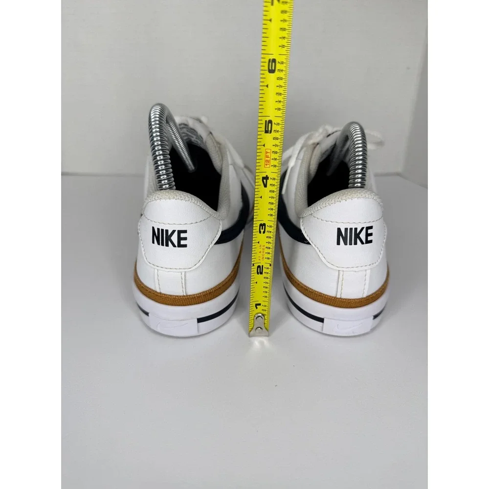 Nike Court Legacy Kids 7Y White Black DA5380-102 Tan Trim Low Top SportyTennis